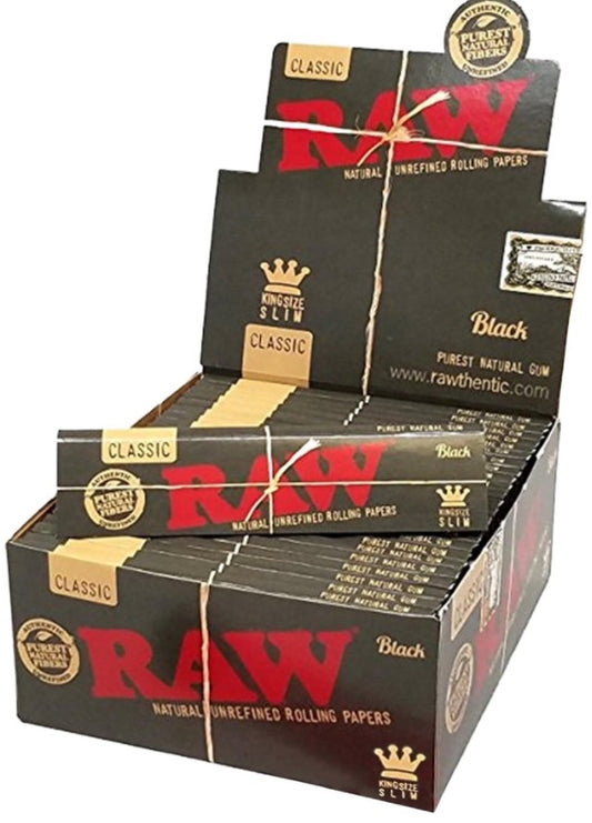 Raw Classic Black King Slim Size Rolling Papers